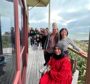 Photo of the group on the deck