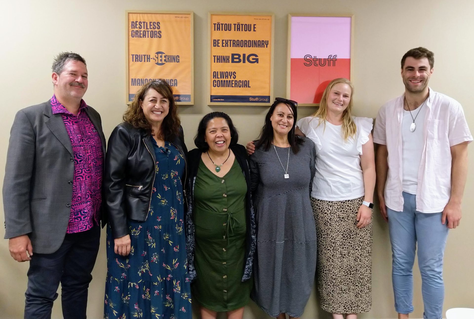 Group photo with Carmen Parahi, MAA team, and journalists participating in the workshop.